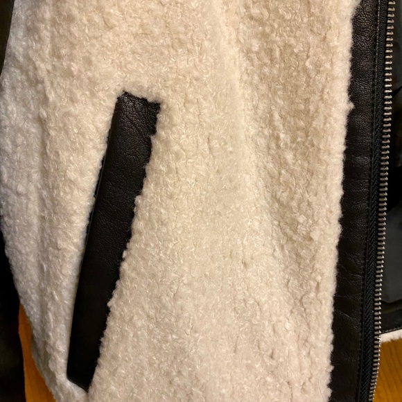 Express Faux Fur and Leather Moto Jacket - Picture 7 of 7